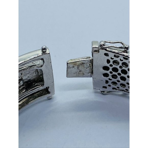 EFFY BH Balissima Diamond Sterling Silver Hinged Bangle asymmetric wrap - Picture 9 of 11